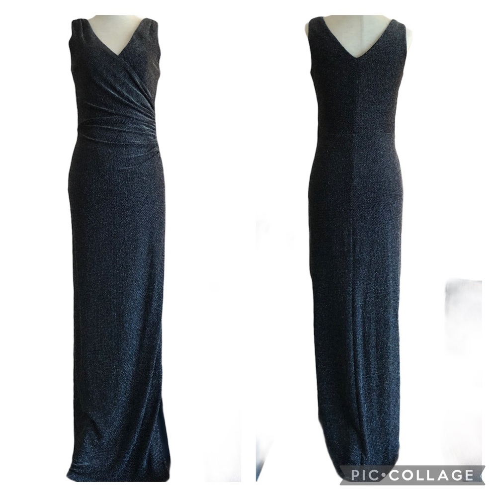 Ralph Lauren Black & Metallic Evening Gown
